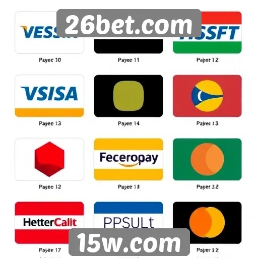 Comparação de métodos de pagamento no 26bet.com