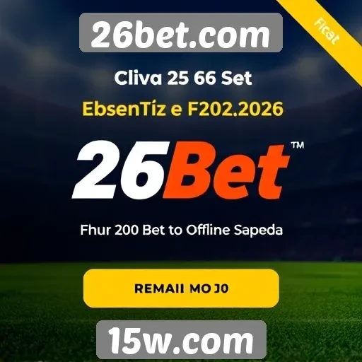 Novidades nas promoções do 26bet.com